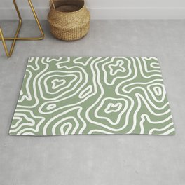 Topographic Abstract | Sage Area & Throw Rug