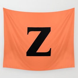 z (BLACK & CORAL LETTERS) Wall Tapestry