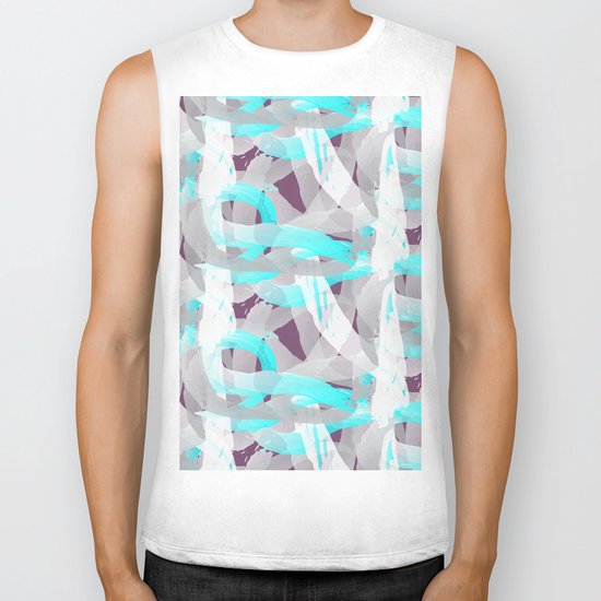 Out of the blue pattern Biker Tank