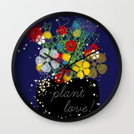 Plant Love! Wall Clock