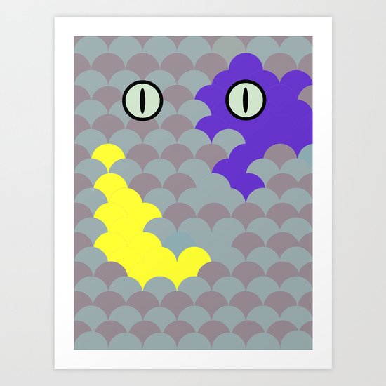 Chesire Scales - Cat Eye - Wonderland Art Print
