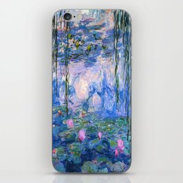 Water Lilies Monet iPhone Skin | Waterliliesseries, Nature, Purevintagelove, Pop Art, Flowers, Blue, Digital Manipulation, Monet, Monetseries, Water 