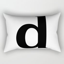 d (BLACK & WHITE LETTERS) Rectangular Pillow