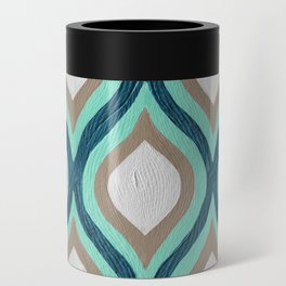 Optical Waves – Teal & Turquoise Can Cooler