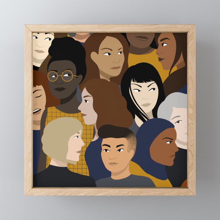 Women, Together Framed Mini Art Print