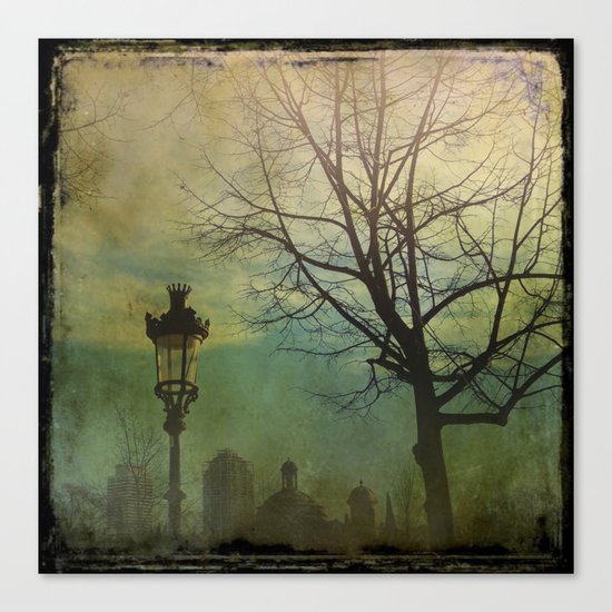 Once pon a time a park in Barcelona Canvas Print