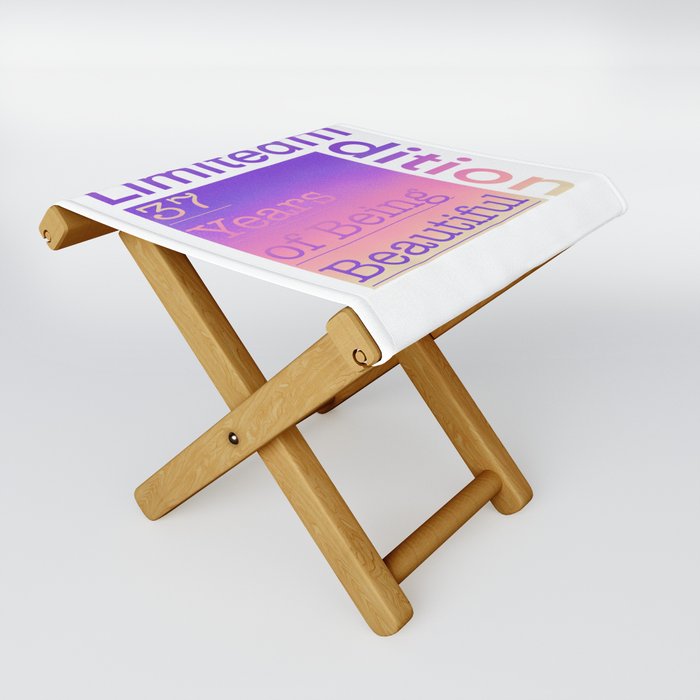 37 Year Old Gift Gradient Limited Edition 37th Retro Birthday Folding Stool