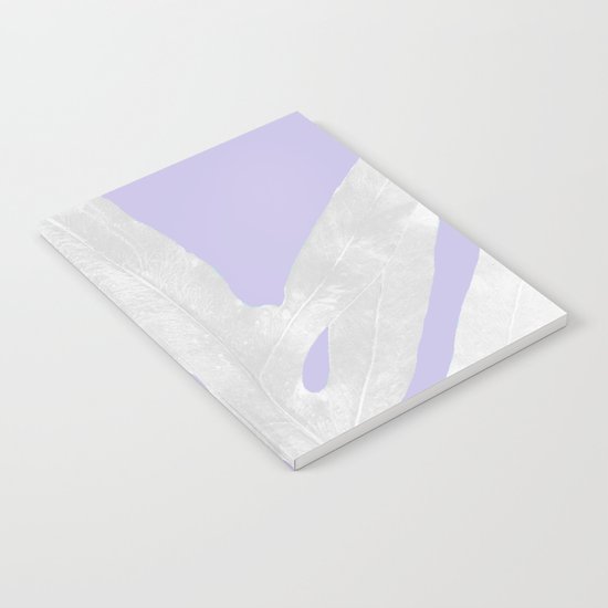 Green Fern on Lavender Inverted Notebook