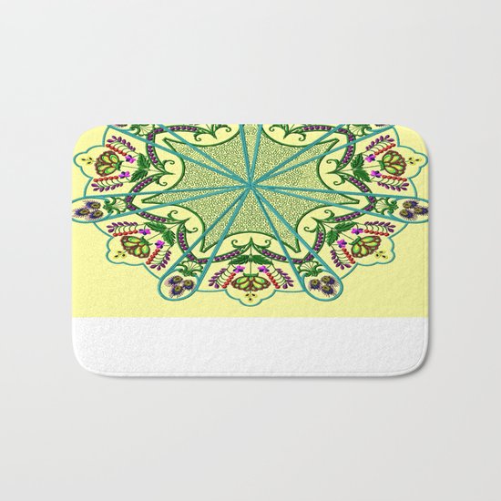 Mandala in florals Bath Mat