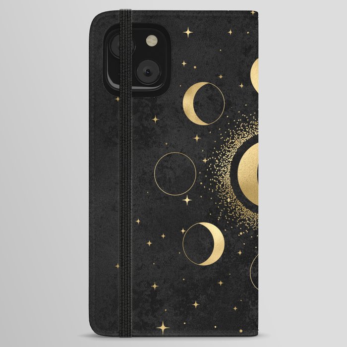 Gold Moon Phases  iPhone Wallet Case