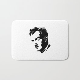 Vincent Price Bath Mat | Scary, Vector, People, Black and White 