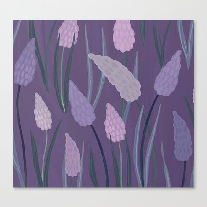Grape Hyacinths Canvas Print
