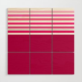 Nali Berry - Colorful Retro Stripes Abstract Geometric Minimalistic Design Pattern Wood Wall Art