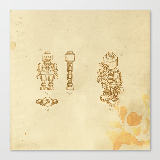 Lego Skeleton Canvas Print