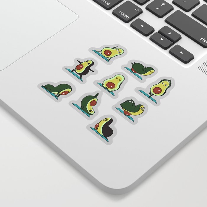 Avocado Yoga Sticker