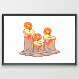 Candle piece Framed Art Print