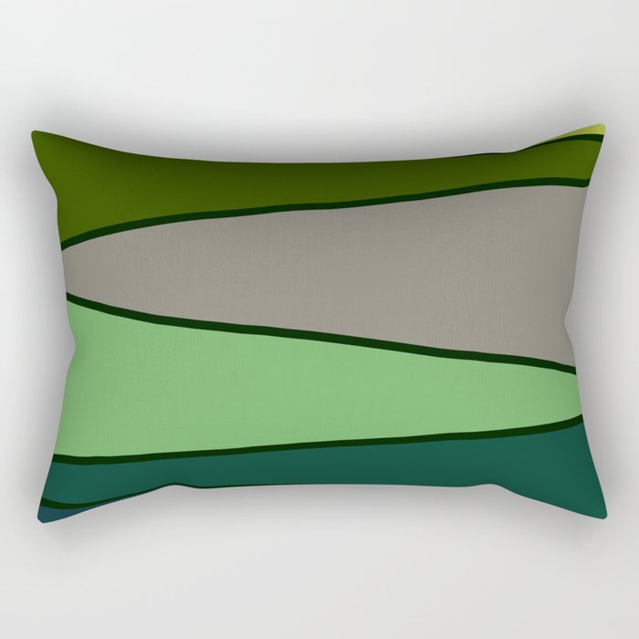 Green Saw Rectangular Pillow