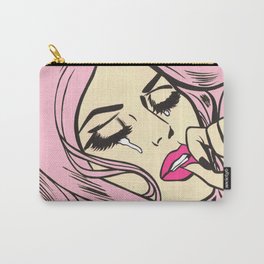 Pastel Pink Sad Girl Carry-All Pouch