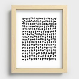 Dots (Black) Recessed Framed Print