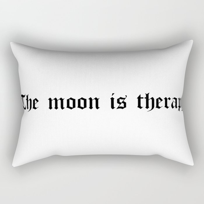 The moon is therapy Rectangular Pillow