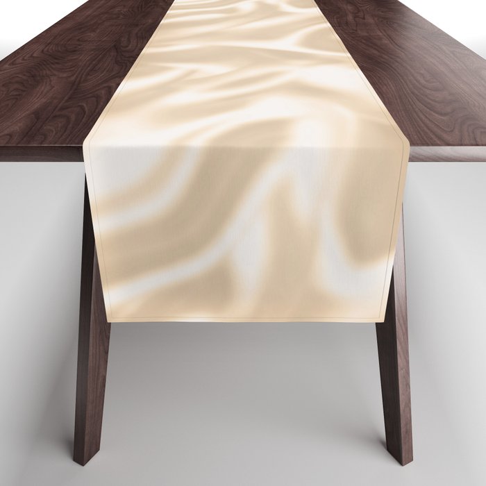 Luxury Soft Gold Satin Texture Table Runner
