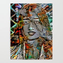 Rusty Girl - Industrial AI-Generated Art Poster