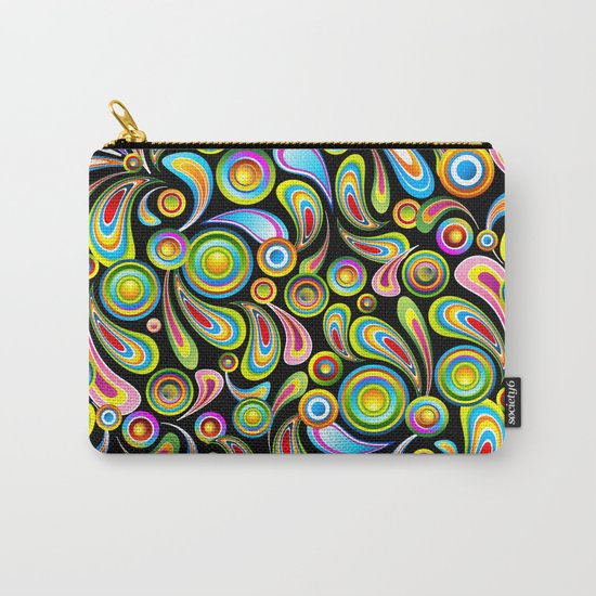 Psychedelic Color Drops Abstract Art Design Carry-All Pouch