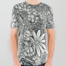 Boxed Flowers All Over Graphic Tee