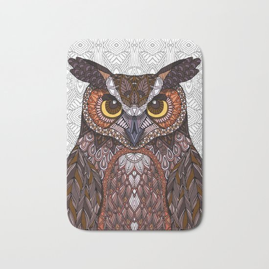 Great Horned Owl 2016 Bath Mat