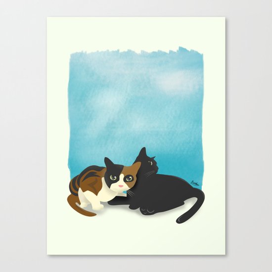 Two cats Canvas Print