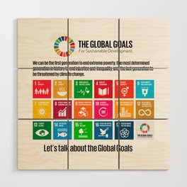 Global Goals Poster Gifts Wood Wall Art