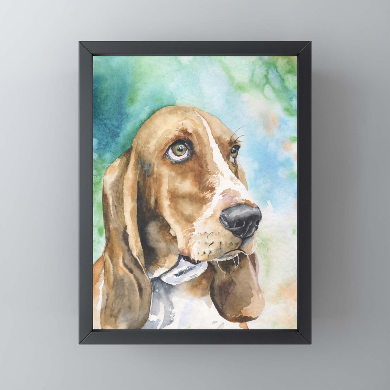 Bassett Hound Watercolor Pillow Cover Dogs Home Decor