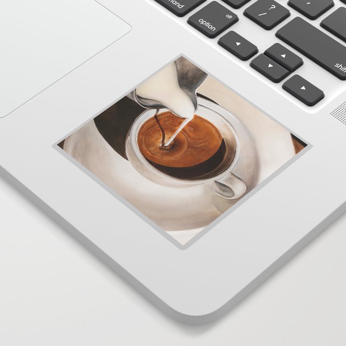 Morning Coffee Watercolor Painting Sticker
