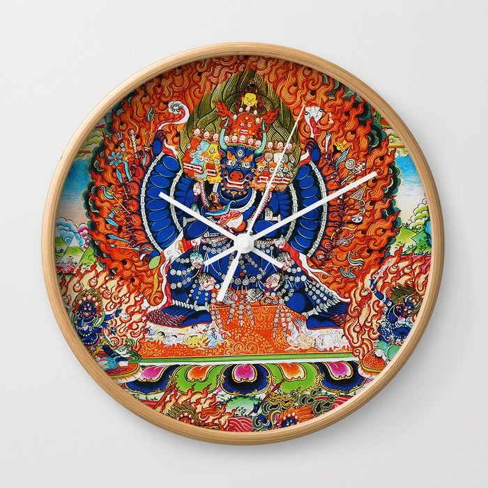 Tantric Buddhist Vajrabhairava Deity 3 Wall Clock