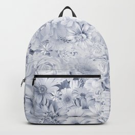 pewter grey floral bouquet aesthetic array Backpack