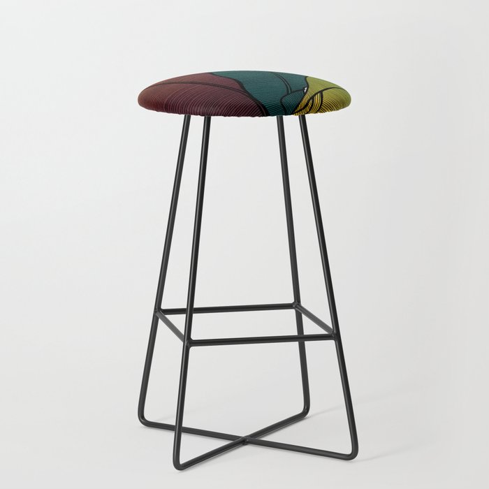 Exotic Colorful Leaves No. 3 Bar Stool