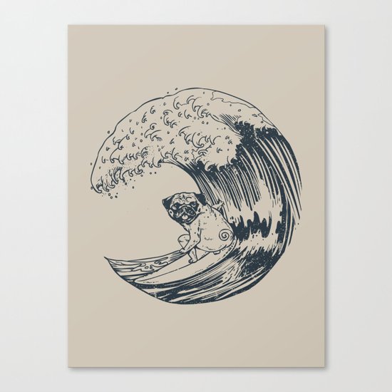 Summer and The Pug Canvas Print