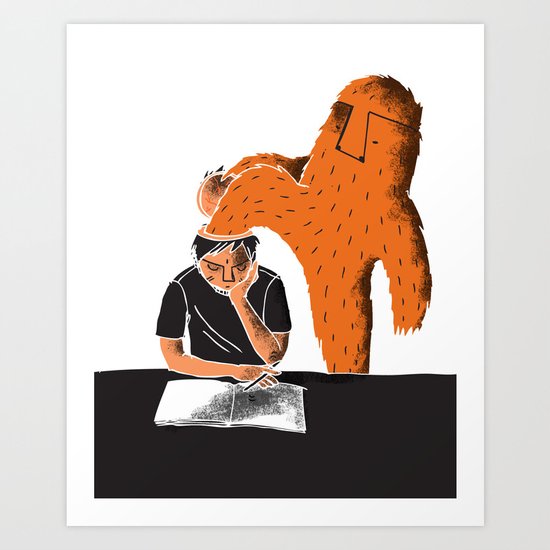 //The monster inside my head// Art Print