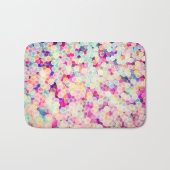 Psychedelic Bokeh Bath Mat
