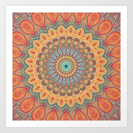 Jewel Mandala - Mandala Art Art Print