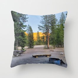 Eastfork Campground Throw Pillow