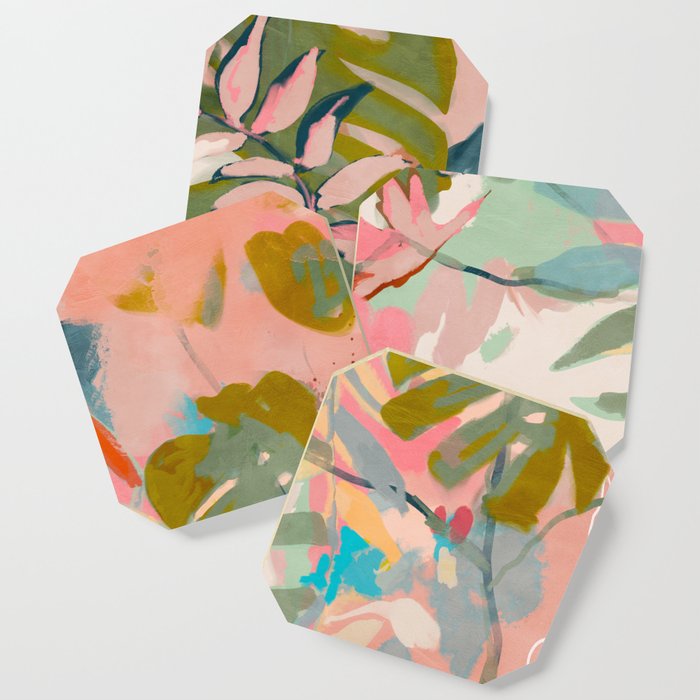 tropical home jungle abstract Coaster