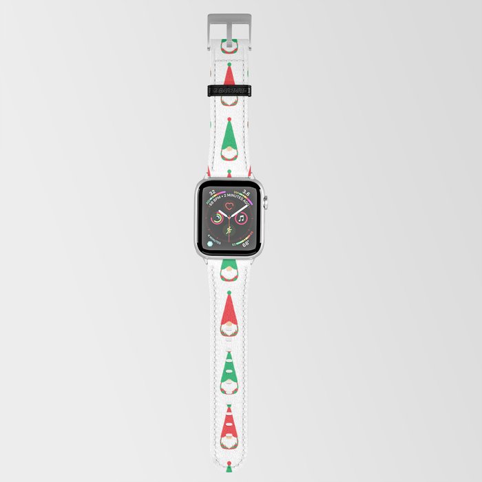 Christmas Gnomes Polka dot pattern. Digital Illustration background Apple Watch Band