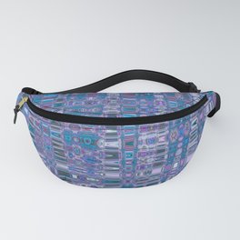 Violet And Purple Surreal Lines Fanny Pack