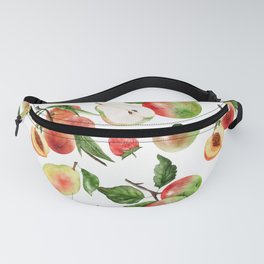 Trendy Summer Pattern with Apples, pears and peaches Fanny Pack