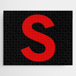 Letter S (Red & Black) Jigsaw Puzzle