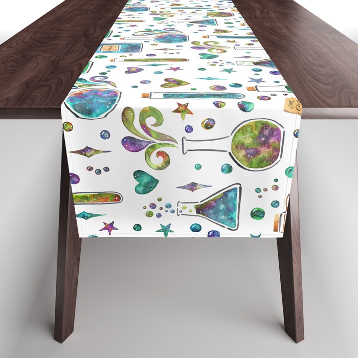 Blue-Green Galaxy Potions Table Runner