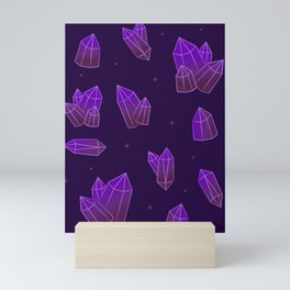 Crystals - Purple Mini Art Print