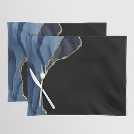 Navy & Gold Agate Texture 09 Placemat