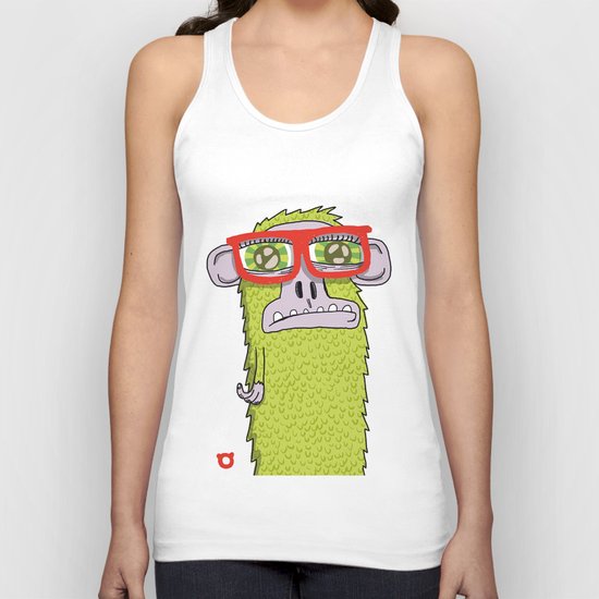 005_monkey glasses Unisex Tank Top